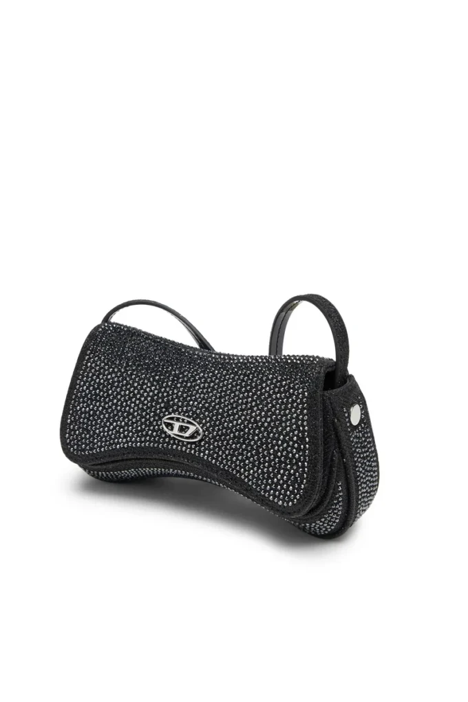 play crossbody xs Geantă crossbody Play-Mini din Lurex cristal