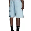 pr-d-rixford-s Pantaloni scurți din denim cu imprimeu decolorat pr-d-rixford-s Pantaloni scurți din denim cu imprimeu decolorat