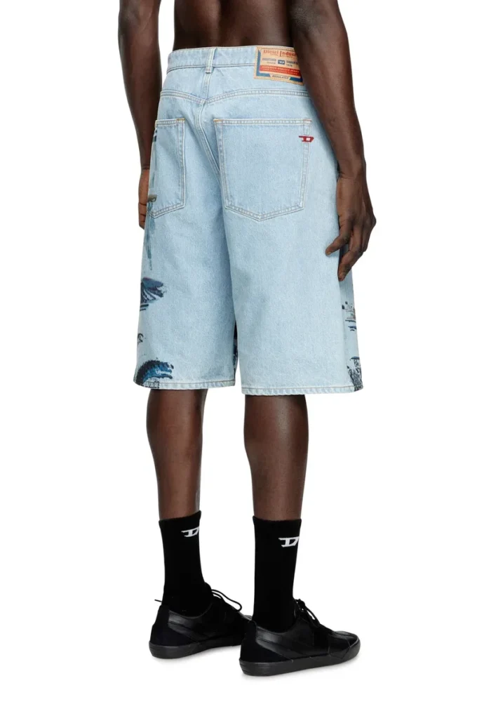pr-d-rixford-s Pantaloni scurți din denim cu imprimeu decolorat pr-d-rixford-s Pantaloni scurți din denim cu imprimeu decolorat