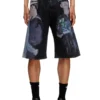 pr-d-rixford-s Pantaloni scurți din denim cu imprimeu multicolor pr-d-rixford-s Pantaloni scurți din denim cu imprimeu multicolor
