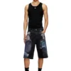 pr-d-rixford-s Pantaloni scurți din denim cu imprimeu multicolor pr-d-rixford-s Pantaloni scurți din denim cu imprimeu multicolor