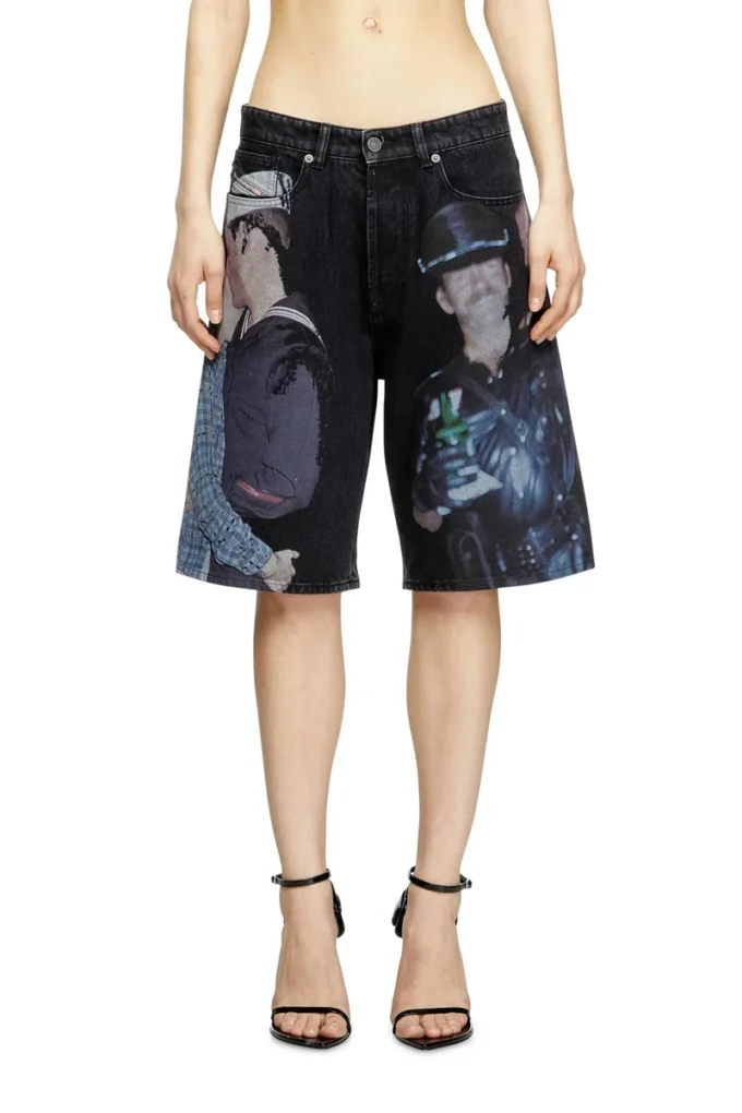pr-d-rixford-s Pantaloni scurți din denim cu imprimeu multicolor pr-d-rixford-s Pantaloni scurți din denim cu imprimeu multicolor