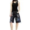 pr-d-rixford-s Pantaloni scurți din denim cu imprimeu multicolor pr-d-rixford-s Pantaloni scurți din denim cu imprimeu multicolor