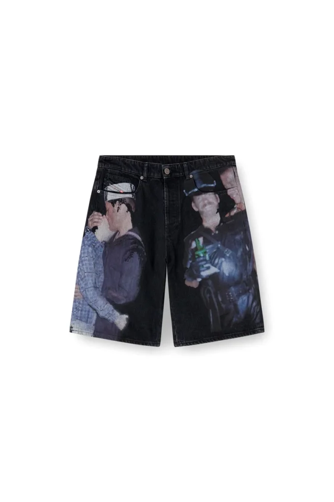 pr-d-rixford-s Pantaloni scurți din denim cu imprimeu multicolor pr-d-rixford-s Pantaloni scurți din denim cu imprimeu multicolor
