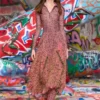 Rochie din lycra d-polyna cu imprimeu bouclé Rochie din lycra d-polyna cu imprimeu bouclé