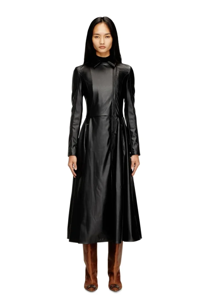 Rochie-palton midi d-ragon cu detalii biker Rochie-palton midi d-ragon cu detalii biker