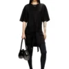 Rochie tip tricou d-eivor cu fundă în față Rochie tip tricou d-eivor cu fundă în față