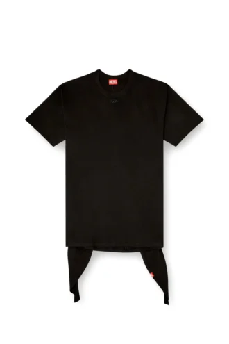 Rochie tip tricou d-eivor cu fundă în față Rochie tip tricou d-eivor cu fundă în față