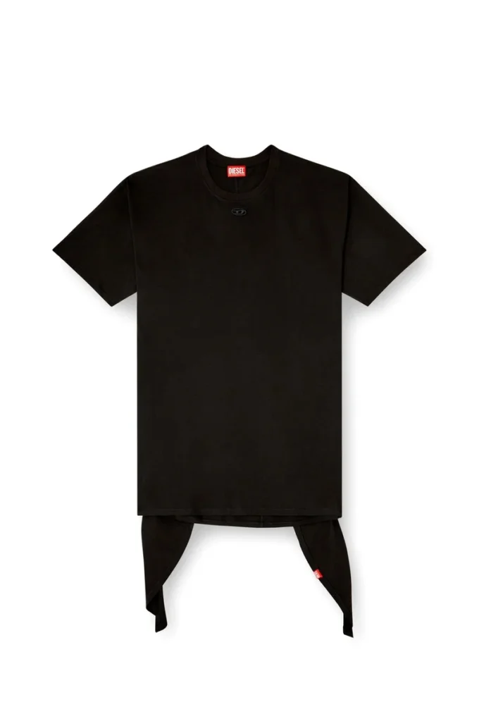 Rochie tip tricou d-eivor cu fundă în față Rochie tip tricou d-eivor cu fundă în față