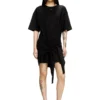 Rochie tip tricou d-eivor cu fundă în față Rochie tip tricou d-eivor cu fundă în față