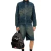 Rucsac Diesel day pak’r din denim distrus și CORDURA®