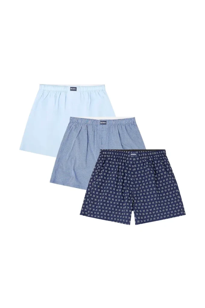 ryan-d-core-3pack Set de 3 boxeri din bumbac cu imprimeu integral ryan-d-core-3pack Set de 3 boxeri din bumbac cu imprimeu integral