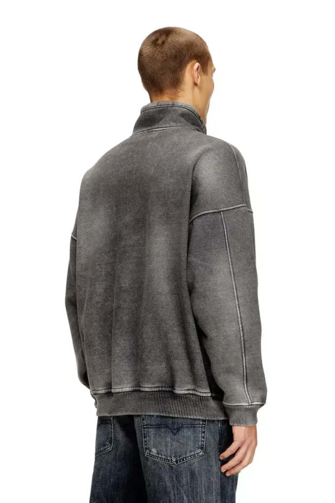 s-batel-v1 Jachetă cu fermoar căptușită cu teddy, cu efect denim s-batel-v1 Jachetă cu fermoar căptușită cu teddy, cu efect denim