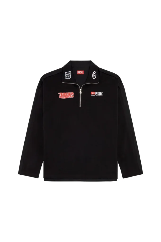 s-gander-r Cămașă cu jumătate de fermoar din jersey și poplin s-gander-r Cămașă cu jumătate de fermoar din jersey și poplin