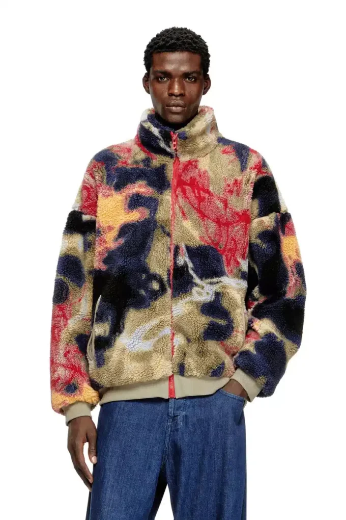 s-luke Jachetă din fleece Teddy cu motiv graffiti s-luke Jachetă din fleece Teddy cu motiv graffiti