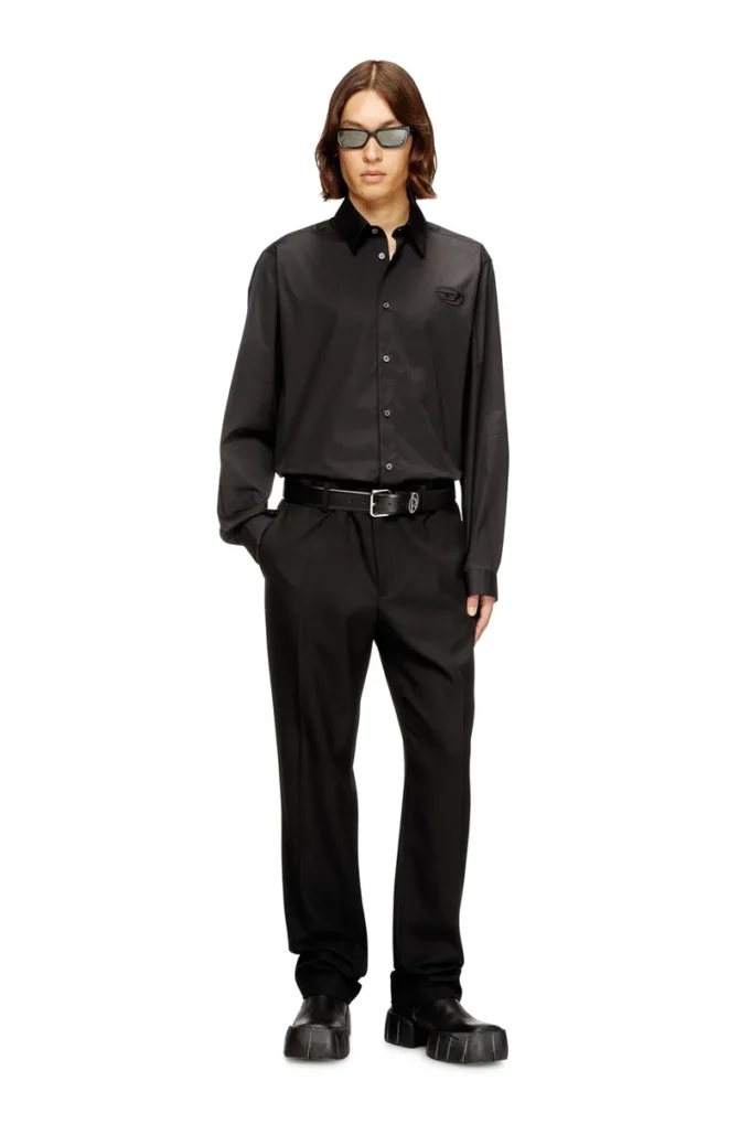 s-simply-gsbh Cămașă din poplin elastic cu broderie s-simply-gsbh Cămașă din poplin elastic cu broderie
