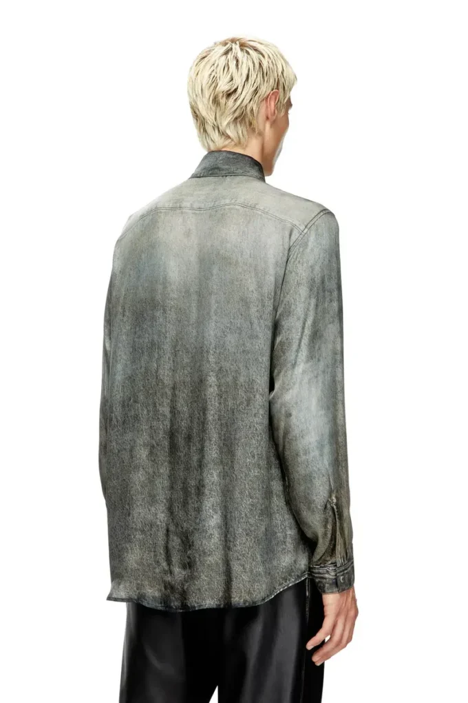 s-simply-lkct Cămașă din viscoză cu aspect denim s-simply-lkct Cămașă din viscoză cu aspect denim