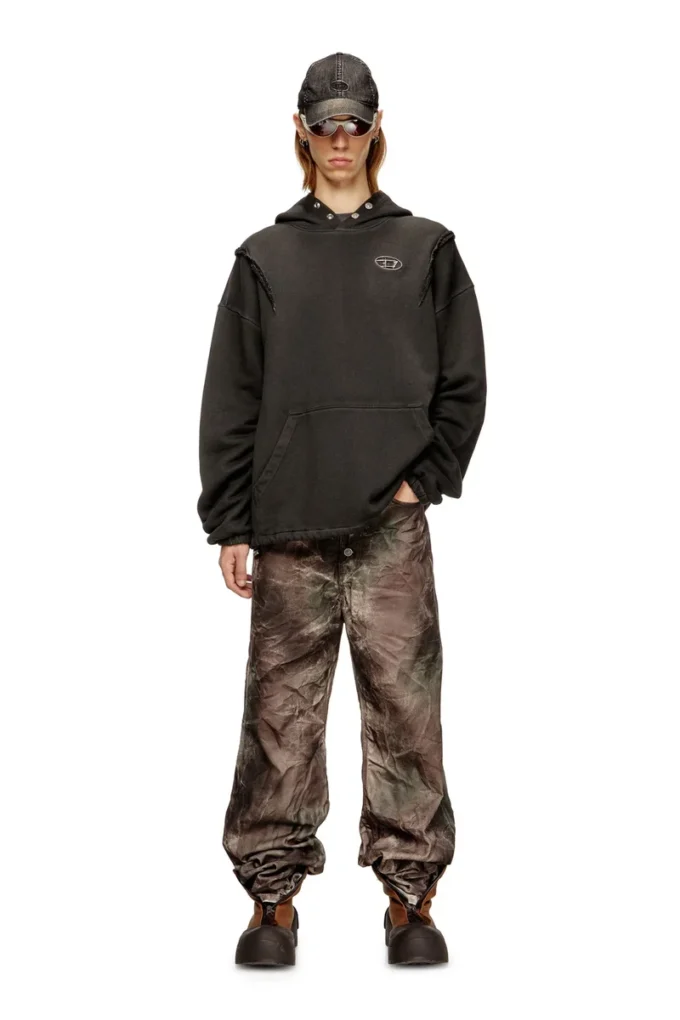s-thug-hoodie Hanorac cu efect decolorat s-thug-hoodie Hanorac cu efect decolorat