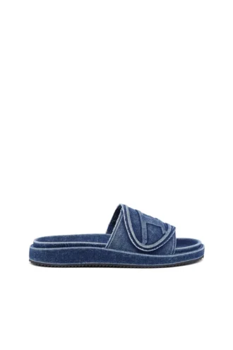 sa-slide d oval Papuci Sa-Slide D-Denim cu curea în relief
