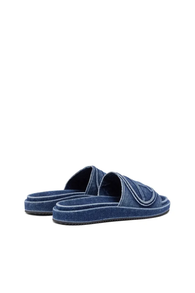 sa-slide d oval Papuci Sa-Slide D-Denim cu curea în relief sa-slide d oval Papuci Sa-Slide D-Denim cu curea în relief