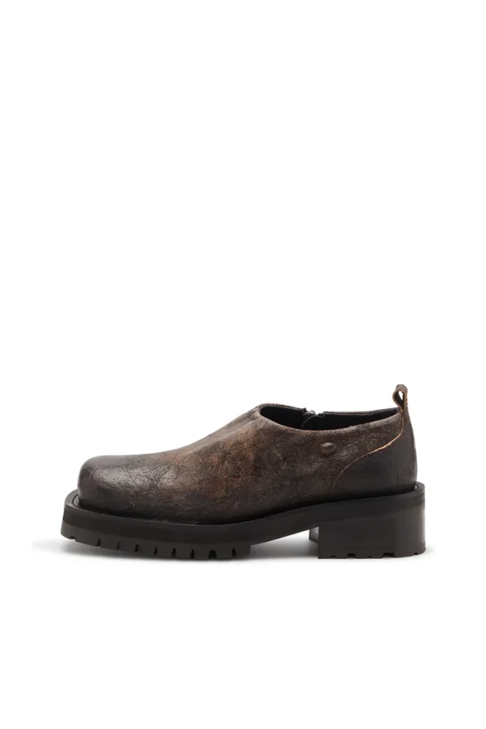 sabot d-texan Pantofi D-Texan-Zipped din piele de căprioară crăpată