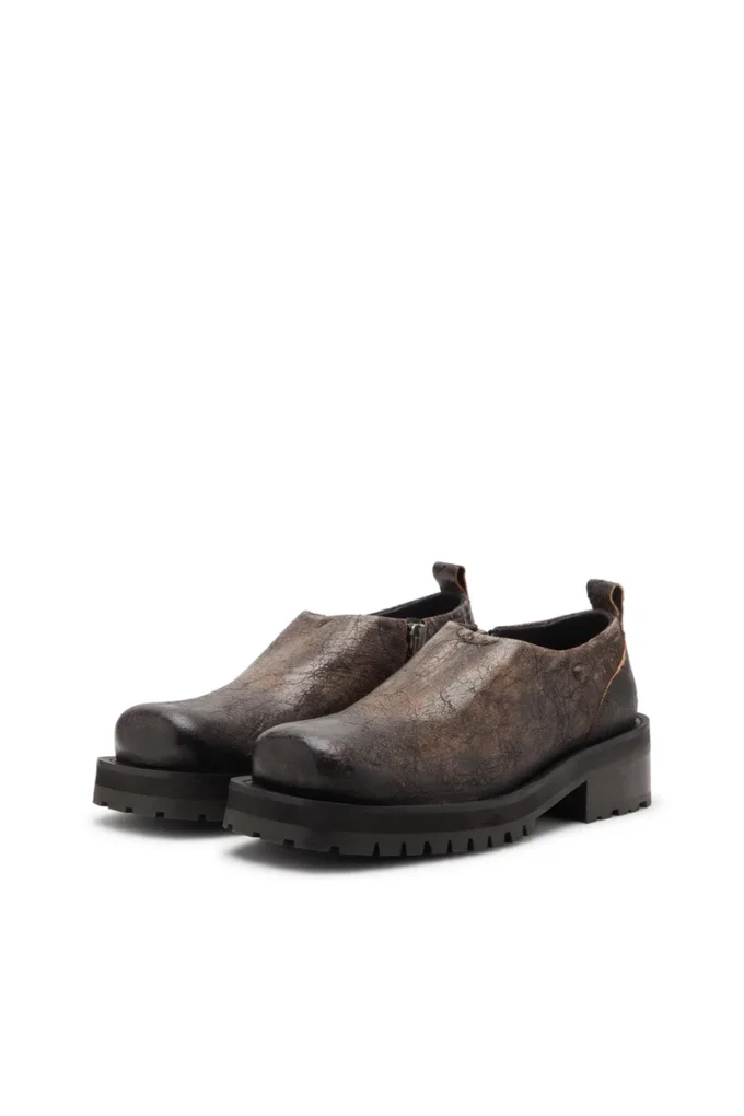 sabot d-texan Pantofi D-Texan-Zipped din piele de căprioară crăpată