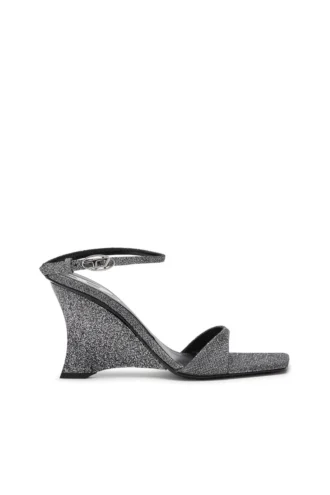 sandale cu platformă d-amber Sandale cu platformă D-Amber din țesătură Lurex