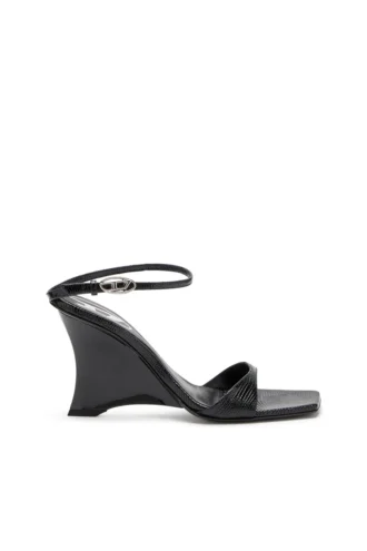sandale cu platformă d-amber Sandale D-Amber-Wedge din piele cu efect de șopârlă sandale cu platformă d-amber Sandale D-Amber-Wedge din piele cu efect de șopârlă