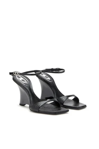 sandale cu platformă d-amber Sandale D-Amber-Wedge din piele cu efect de șopârlă sandale cu platformă d-amber Sandale D-Amber-Wedge din piele cu efect de șopârlă