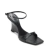 sandale cu platformă d-amber Sandale D-Amber-Wedge din piele cu efect de șopârlă