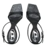 sandale cu platformă d-amber Sandale D-Amber-Wedge din piele cu efect de șopârlă