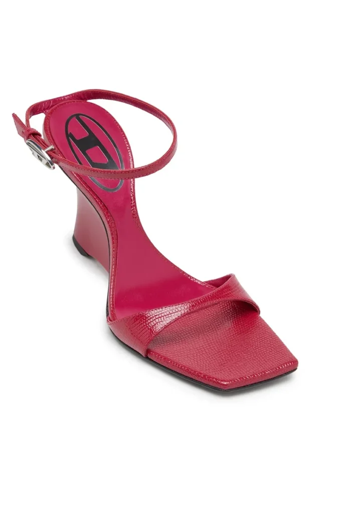 sandale cu platformă d-amber Sandale D-Amber-Wedge din piele cu efect de șopârlă sandale cu platformă d-amber Sandale D-Amber-Wedge din piele cu efect de șopârlă