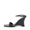 sandale cu platformă d-amber Sandale D-Amber-Wedge din piele cu efect de șopârlă