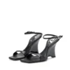 sandale cu platformă d-amber Sandale D-Amber-Wedge din piele cu efect de șopârlă