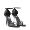 sandale d-ten&half Sandale D-Ten&Half-Stiletto din piele lăcuită și satin