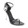 sandale d-ten&half Sandale D-Ten&Half-Stiletto din piele lăcuită și satin