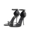 sandale d-ten&half Sandale D-Ten&Half-Stiletto din piele lăcuită și satin