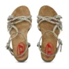 Sandale d-woodstock 105 Sandale cu platformă D-Woodstock-Strappy din denim