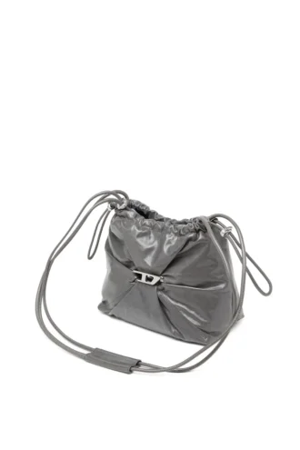scrunch-d bucket Geantă Scrunch-D-Bucket din piele strălucitoare șifonată