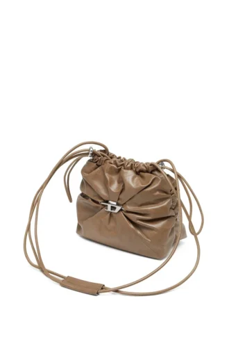 scrunch-d bucket Geantă Scrunch-D-Bucket din piele strălucitoare șifonată