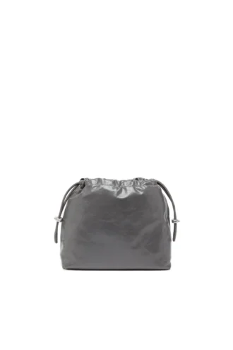 scrunch-d bucket Geantă Scrunch-D-Bucket din piele strălucitoare șifonată