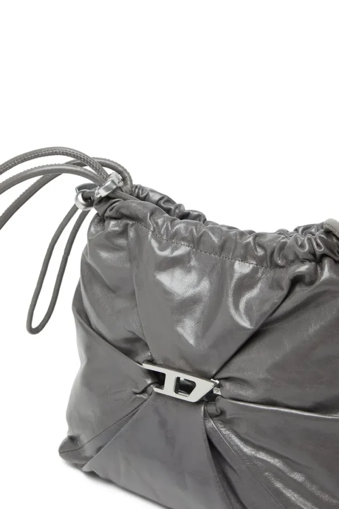 scrunch-d bucket Geantă Scrunch-D-Bucket din piele strălucitoare șifonată