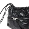 scrunch-d bucket Geantă Scrunch-D-Bucket din piele strălucitoare șifonată
