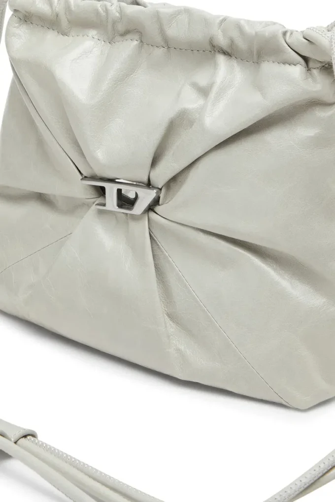 scrunch-d bucket Geantă Scrunch-D-Bucket din piele strălucitoare șifonată