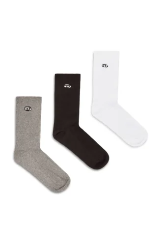 skm-d-oval Set de 3 perechi de șosete din bumbac cu broderie Oval D skm-d-oval Set de 3 perechi de șosete din bumbac cu broderie Oval D