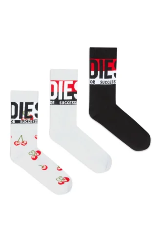 skm-ray-threepack Pachet de trei șosete din bumbac cu motive jacquard skm-ray-threepack Pachet de trei șosete din bumbac cu motive jacquard