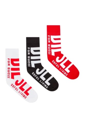 skm-ray-threepack Set de 3 perechi de șosete cu logo maxi skm-ray-threepack Set de 3 perechi de șosete cu logo maxi