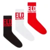 skm-ray-threepack Set de 3 perechi de șosete cu logo pe manșetă skm-ray-threepack Set de 3 perechi de șosete cu logo pe manșetă
