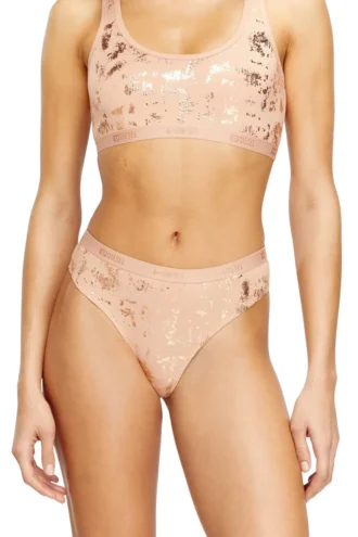 stars-gft Tanga din bumbac elastic cu efect metalic