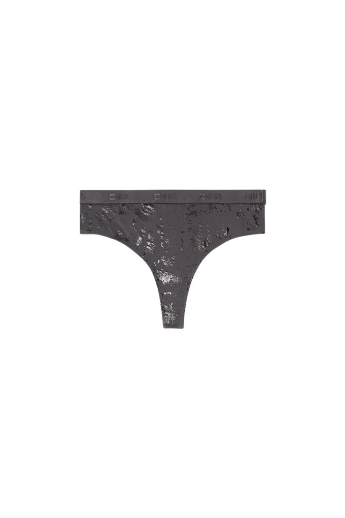 stars-gft Tanga din bumbac elastic cu efect metalic stars-gft Tanga din bumbac elastic cu efect metalic